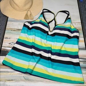 Striped Multicolor Bikini Top